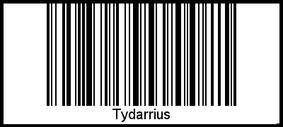 Der Voname Tydarrius als Barcode und QR-Code