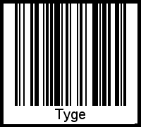 Interpretation von Tyge als Barcode