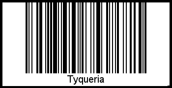 Barcode des Vornamen Tyqueria