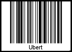 Der Voname Ubert als Barcode und QR-Code