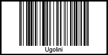 Barcode des Vornamen Ugolini