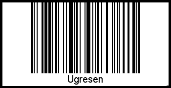 Barcode des Vornamen Ugresen