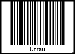 Unrau als Barcode und QR-Code