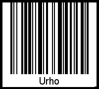 Interpretation von Urho als Barcode