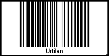 Barcode des Vornamen Urtilan