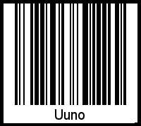 Der Voname Uuno als Barcode und QR-Code