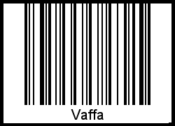 Vaffa als Barcode und QR-Code