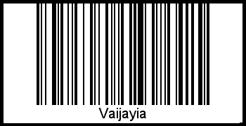 Der Voname Vaijayia als Barcode und QR-Code