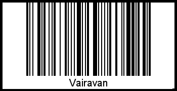 Barcode des Vornamen Vairavan