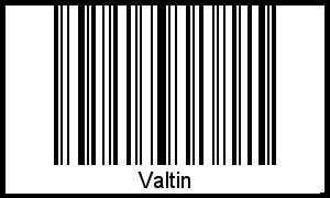 Barcode des Vornamen Valtin