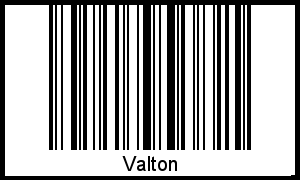 Barcode des Vornamen Valton