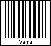 Barcode des Vornamen Vama