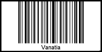 Barcode des Vornamen Vanatia