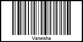 Der Voname Vaneisha als Barcode und QR-Code