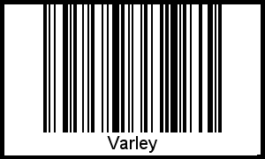 Barcode des Vornamen Varley