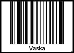 Vaska als Barcode und QR-Code