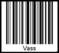 Der Voname Vass als Barcode und QR-Code