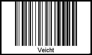 Barcode des Vornamen Veicht