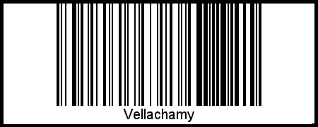 Barcode des Vornamen Vellachamy