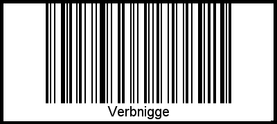 Verbnigge als Barcode und QR-Code