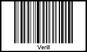 Barcode des Vornamen Verill