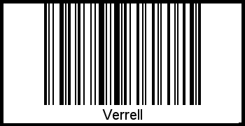 Verrell als Barcode und QR-Code