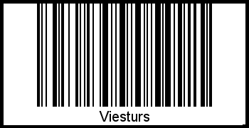 Viesturs als Barcode und QR-Code