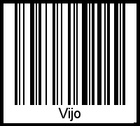 Der Voname Vijo als Barcode und QR-Code