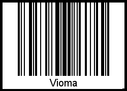 Barcode des Vornamen Vioma