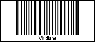 Barcode des Vornamen Viridiane