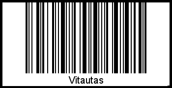 Der Voname Vitautas als Barcode und QR-Code
