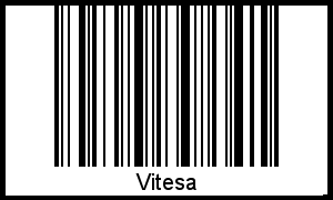 Barcode des Vornamen Vitesa