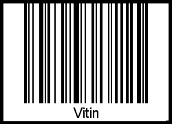 Barcode des Vornamen Vitin