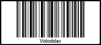 Der Voname Volodslav als Barcode und QR-Code