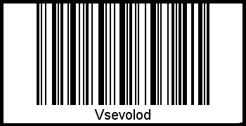 Interpretation von Vsevolod als Barcode