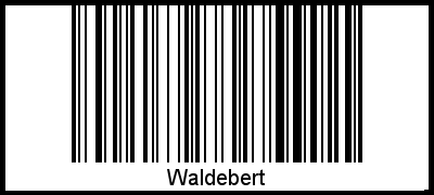 Der Voname Waldebert als Barcode und QR-Code