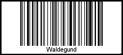 Waldegund als Barcode und QR-Code