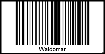 Waldomar als Barcode und QR-Code