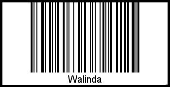 Barcode des Vornamen Walinda