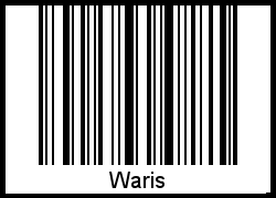 Der Voname Waris als Barcode und QR-Code