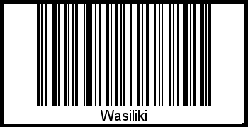 Der Voname Wasiliki als Barcode und QR-Code