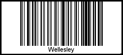 Barcode des Vornamen Wellesley