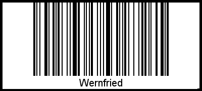 Interpretation von Wernfried als Barcode