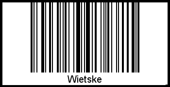 Barcode des Vornamen Wietske