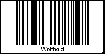 Der Voname Wolfhold als Barcode und QR-Code