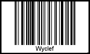 Interpretation von Wyclef als Barcode