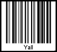 Barcode des Vornamen Yall