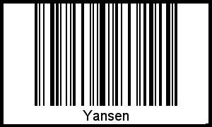 Der Voname Yansen als Barcode und QR-Code