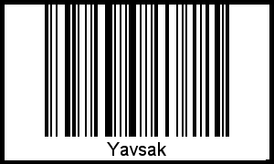 Interpretation von Yavsak als Barcode