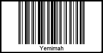 Barcode des Vornamen Yemimah